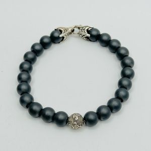 David Yurman Matte Hematite And Waves Spiritual Beads Bracelet